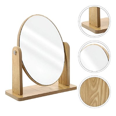 Espelho Oval Decorativo De Mesa Bancada Maquiagem Elegante