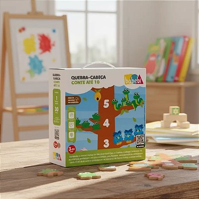Quebra Cabeça Conte Até 10 Animais Da Floresta Educativo