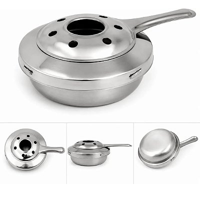 Queimador De Álcool Inox Para Fondue Rechaud Espiriteira