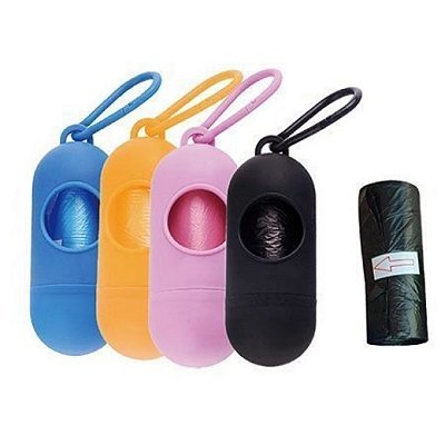 Kit Cata Caca Porta-saquinhos Higiênicos P/ Cães Com Refil