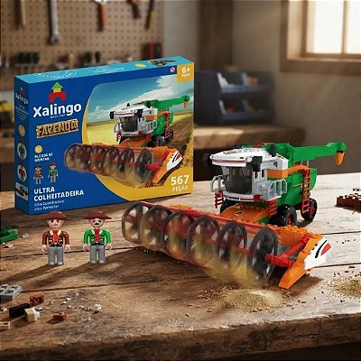 Bloco De Montar Ultra Colheitadeira Brinquedo Infantil