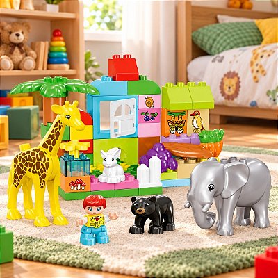 Bloco De Montar Floresta Brinquedo Infantil Educativo