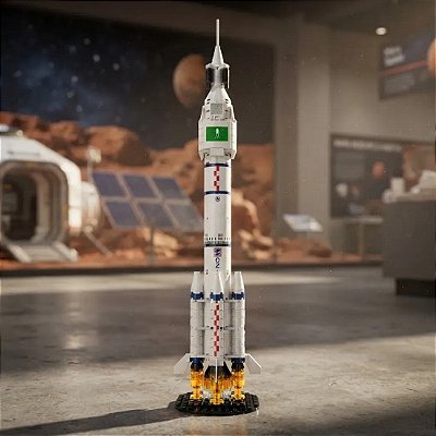 Blocos De Montar Foguete Espacial Infantil Brinquedo 292pçs