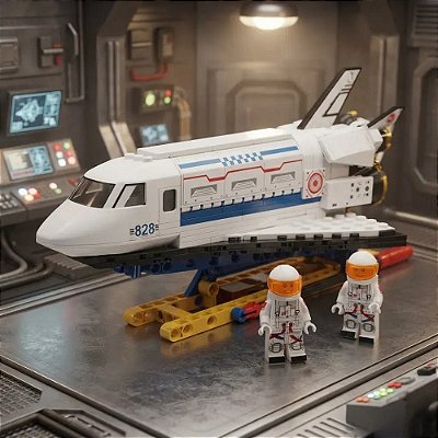 Ônibus Espacial Blocos De Montar Brinquedo Infantil