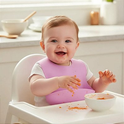 Babador Silicone Cata Migalhas Pelicano Alimentação
