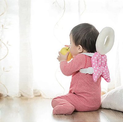 Mochila Travesseiro Protetor Cabeça Segurança Bebê Anjinho