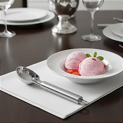 Colher Concha Sorvete Aço Inox 19,5cm