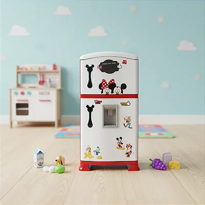 Geladeira Cozinha Infantil Mickey Minnie Refrigerador Disney