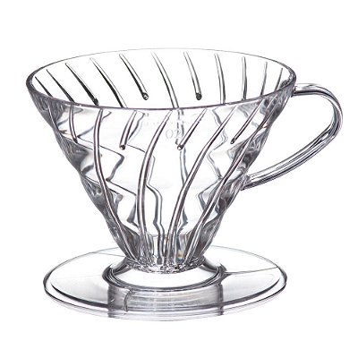 Coador para Café em Acrílico Transparente Hario V60-02