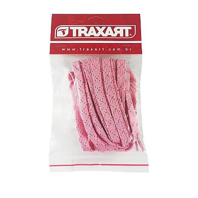 Traxart Cadarço Quad Rosa Bebê (Refletivo) 210cm / DX-057