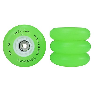 Rodas Traxart Inline Led Special 80mm/85a Verde - 4 unidades