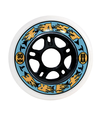 Traxart Rodas Fresstyle FAST FIRE 90mm/88A branca - FA-128 (4 unidades)