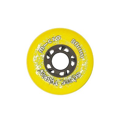 Rodas Micro skate / MT Plus Amarela - 80mm (4 unidades)