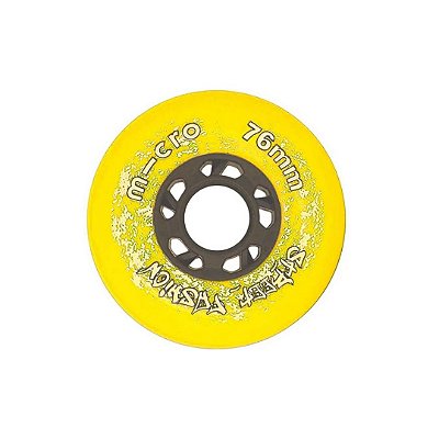 Rodas Micro skate / MT Plus Amarela - 76mm (4 unidades)