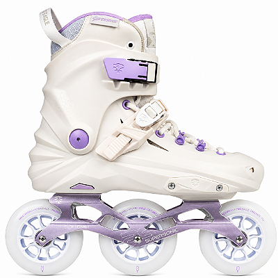 Patins FlyingEagle REAVER 110mm Branco/Lilás - X7 T
