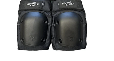 QUEIMA DE ESTOQUE: Joelheiras Flying Eagle infantil - preto