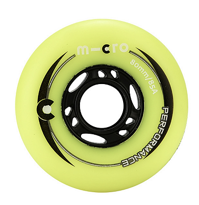 Rodas Micro Performance 80mm / 85a - AMARELO (4 unidades)