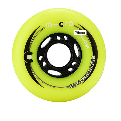Rodas Micro Performance 76mm / 85a - AMARELO (4 unidades)