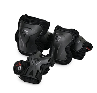 Kit de Proteção FlyingEagle V7 jr - Preto (infantil ou juvenil)