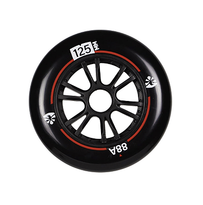 Roda Flying Eagle Speed SHR 125mm 88A / preta - 6 rodas
