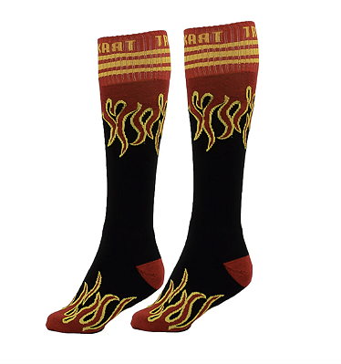 Traxart Meia Inline Desenhada Fogo - DZ-071