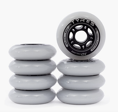 Rodas HD Inline Tyres - 80mm / 85A - Cinza (8 Unidades)