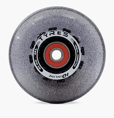 Rodas HD Inline Tyres LED - 80mm / 85A - Preto Glitter (4 Unidades)