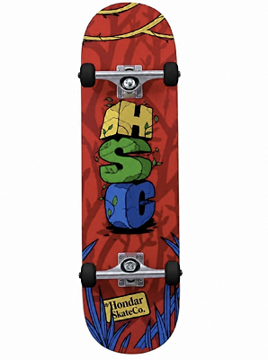 Skate Montado Hondar HSC Maple 8.0" - Vermelho