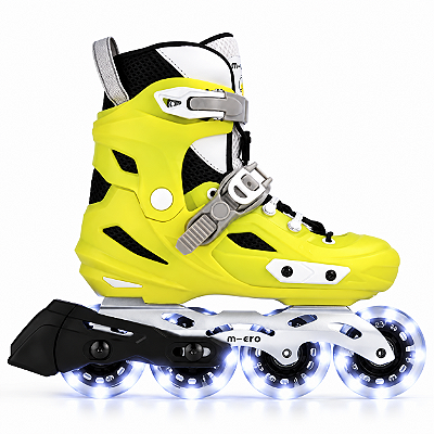 Patins Micro Skate CE Firefly Ajustável - Amarelo (Led)