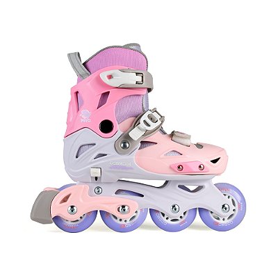 Patins Cosmo Joy Infantil Ajustável - Rosa