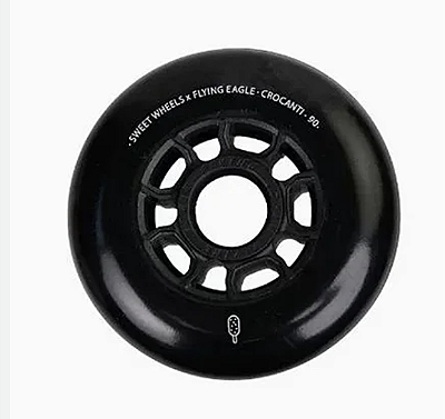 Roda Flying Eagle Crocanti 90mm 88a / Preta - unidade