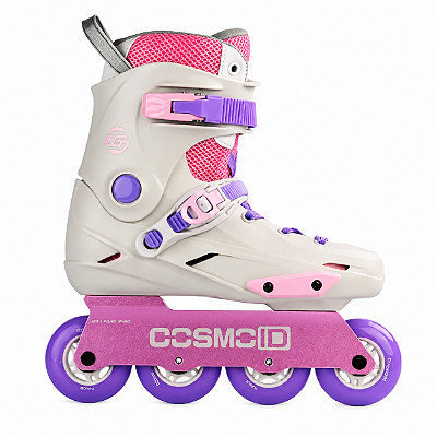 Patins Cosmo TG White/Purple - Base Rocker Abec-9