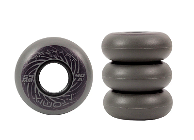 Traxart Rodas Street Atomix – 59mm / 90A – Cinza e Roxa