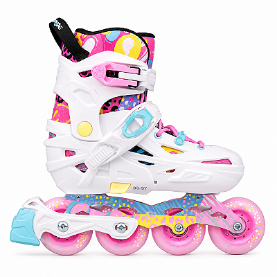 Patins FlyingEagle Nadia ND Ajustável Rosa - Abec 7