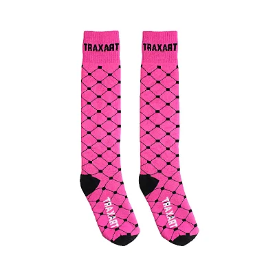 MEIA INLINE TRAXART QUADRADINHOS PINK DY-020