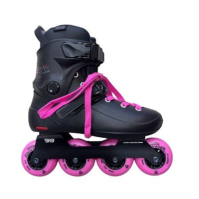 PATINS BKB B9 RANGER - PRETO custom rosa