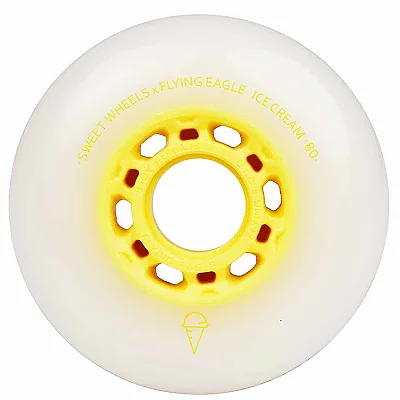Pré-venda: Rodas Flying Eagle x Sweet Wheels ICE CREAM - 76 ou 80 / Amarelo