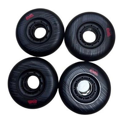 Rodas BKB 76 mm 85A – Preto Fosco (4 unid)
