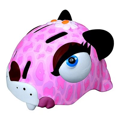 Pré-Venda Capacete Infantil FlyingEagle KT In-Mold Ajustável - Leopardo Rosa