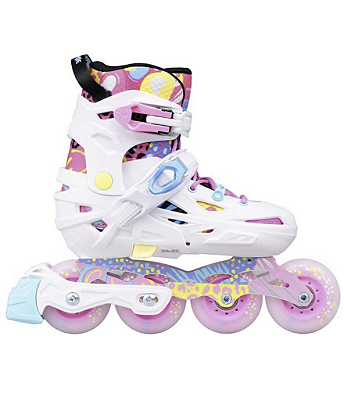 Pré-Venda Patins Infantil FlyingEagle Nadia ND Ajustável - Rosa