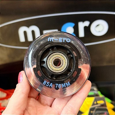 Rodas Micro Firefly LED 76mm 85A com Rolamentos ABEC7 – Kit 4 Unidades