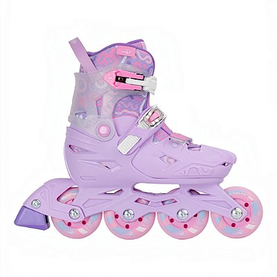 Pré-Venda Patins Infantil FlyingEagle S3+ Cosmo Ajustável - Purple
