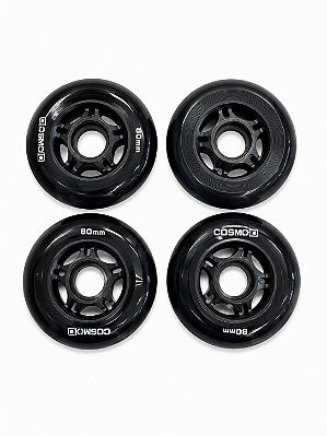 Rodas COSMO 80mm 84A High-Rebound (4 unid) - Preto