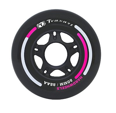 Traxart Rodas Hardwheels 80mm/88A - Preta / DS-184 (4 unidades)