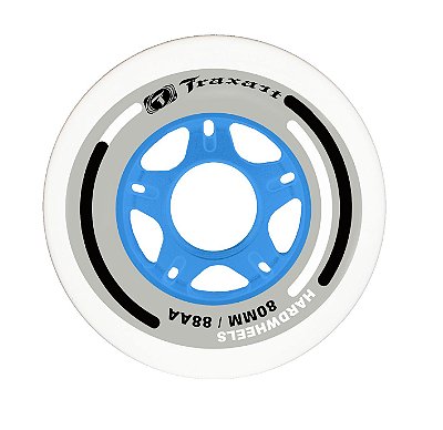 Traxart Rodas Hardwheels 80mm/88A - Branca (4 unidades)