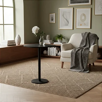 Mesa Lateral Monopé Madeira Design Orgânico 31cm - Preta