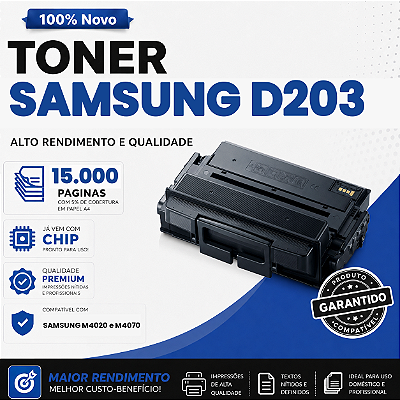 Toner Compatível com Samsung D203U PROFIT M4020 M4070 15K