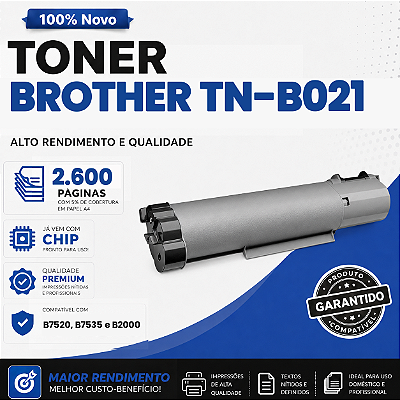 Toner Compatível com Brother TNB021 DCP - B7535 2.600 Páginas