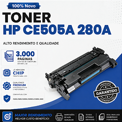 Toner compatível com HP CE505A 280A P2055 P2035 M401 2055N 2055DN 2055X 3k