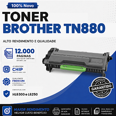 Toner Compatível com Brother TN880 TN3472 HL5652 12.000 Páginas